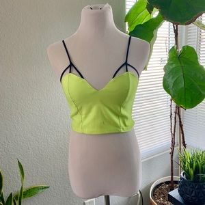Neon green crop top